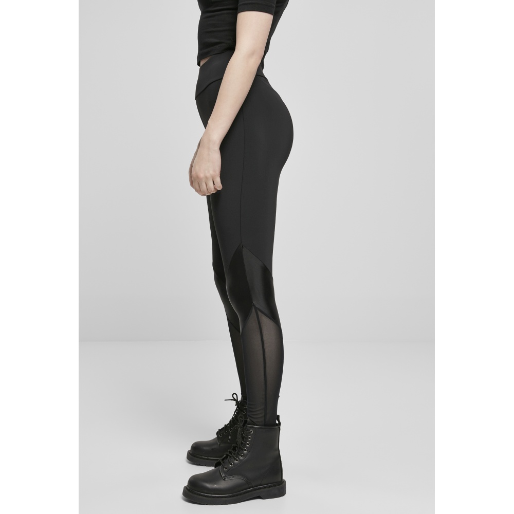 Urban Classics - Highwaist Mixed Tech Leggings de sport - Noir